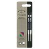 Parker Kugelschreiber Gel-Mine Mittel Schwarz (2 Stück)