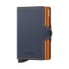 Secrid Twin Wallet Leder Matte Nacht Blau-Orange
