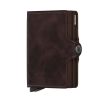  Secrid Zwillingsbrieftasche Leder Chocolate Vintage