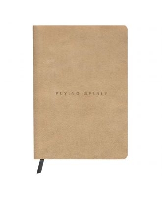 Flying Spirit Beige Leder Notizbuch A5 liniert