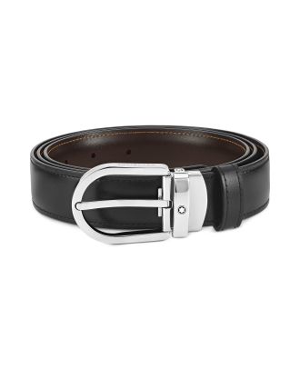 Montblanc Reversible Gürtel 30 mm Horsebit Schwarz-Braun