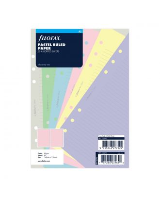 Filofax Nachfüllpackung A5 Pastell liniert