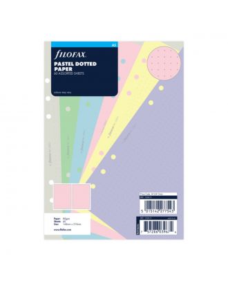 Filofax Nachfüllpackung A5 Pastell gepunktet