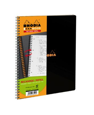 Rhodia Exa Book Nachfüllpackung A4+ Kariert Schwarz