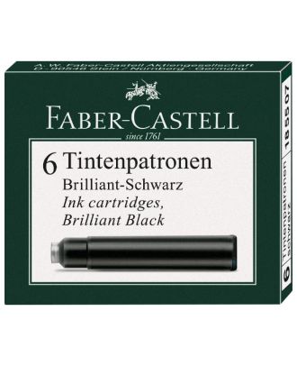 Faber-Castell Füllfederhalter Tintenpatronen 6er Pack Schwarz