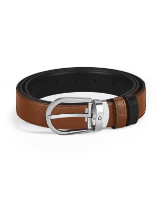Montblanc Sartorial Wendegürtel 30 mm Hufeisen Fauve Schwarz