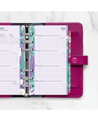 Filofax Personal Floral Refill Woche auf 2 Seiten 2027