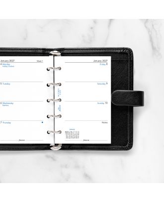 Filofax Mini Refill Woche auf 2 Seiten 2027