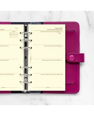 Filofax Personal Nachfüllpackung Woche auf 2 Seiten Creme 2027