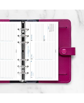 Filofax Personal Filling Week auf 2 Seiten Horizontal 2027