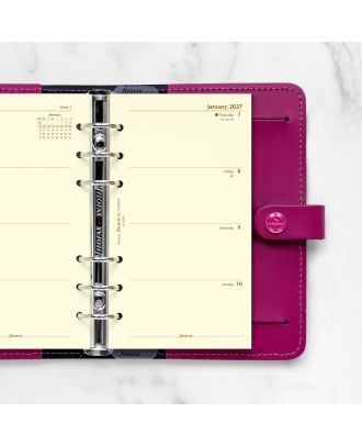 Filofax Personal Refill Creme Woche auf 2 Seiten 2027