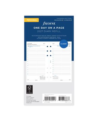 Filofax Personal Refill 1 Tag auf 1 Seite 2027