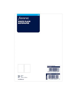 Filofax Nachfüllpackung A5 Weiß Blank