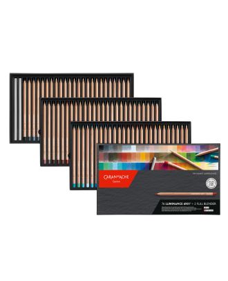 Caran d'Ache Luminance 6901 Künstler-Farbstifte, 76er-Set mit 2 Full Blender