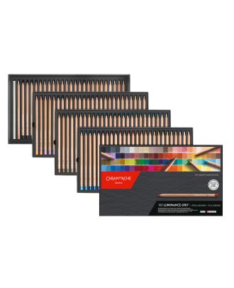 Caran d'Ache Luminance 6901 Künstler-Farbstifte, 100er-Set mit 2 Blender