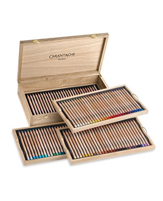 Caran d'Ache Luminance 6901 Künstler-Farbstifte, 100er-Set im Holzkoffer