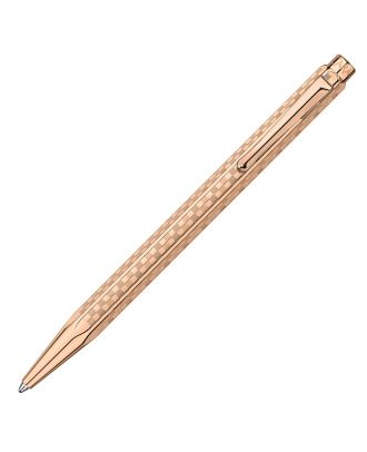 Caran d'Ache Ecridor -Damier-Roségold-Kugelschreiber-Set mit Lederetui