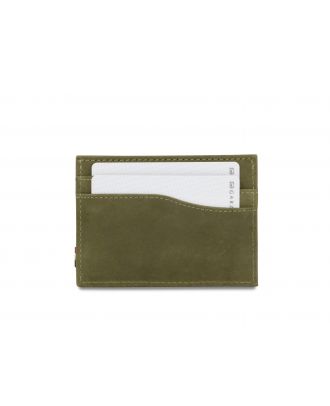 Garzini Leggera Karteninhaber Vintage Olive Grün