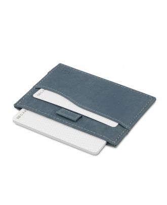 Garzini Leggera Karteninhaber Vintage Saphirblau
