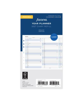 Filofax Personal-Einlage Jahresplaner 2027