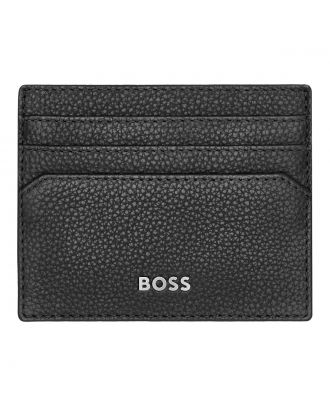 Hugo Boss Karteninhaber Classic Genarbtes Schwarz