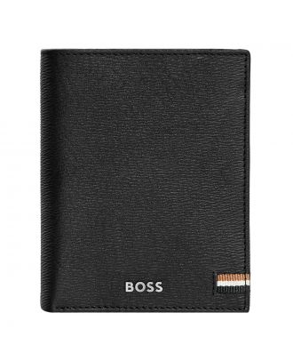 Hugo Boss Brieftasche Iconic Schwarz mit Klappe und Münzfach