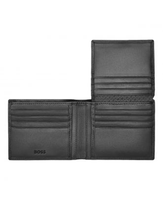 Hugo Boss Portemonnaie Glatt Schwarz mit Klappe