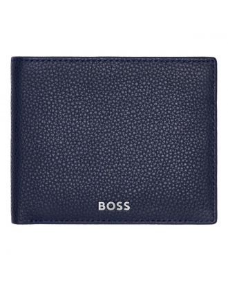 Hugo Boss Brieftasche Classic Grained Navy mit Klappe