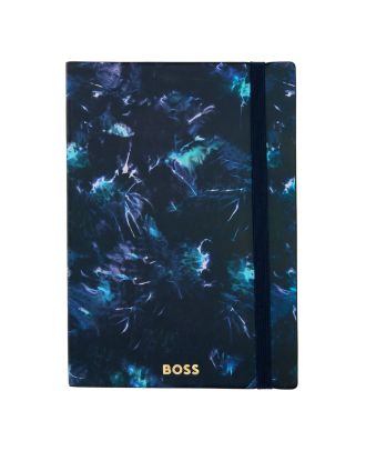Hugo Boss Elemental A5 Notizbuch Tie-dye Flower Navy Lined