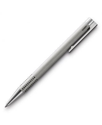 Lamy Logo-Kugelschreiber aus gebürstetem Stahl