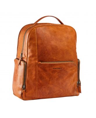 Maverick Neu Herren Lederrucksack mit Laptopfach 14"