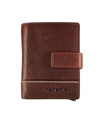 Maverick Rough Gear Super Compact Leder RFID-Kreditkartenhalter mit Kartenschutz