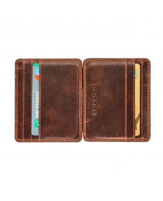 Maverick Leder Magic Wallet mit RFID-Kartenhalter