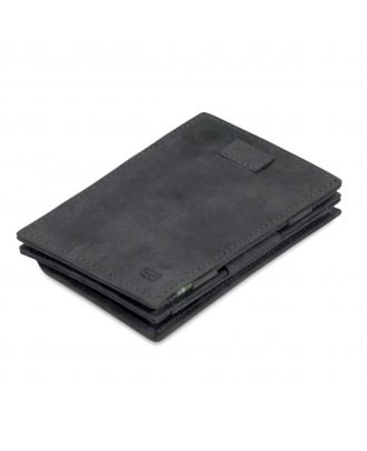 Garzini Cavara Magic Coin Wallet Vintage Carbon Schwarz