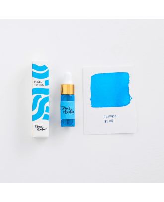 Tom's Studio Mini Textmarker Tinte Fluo Blau 5 ml