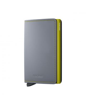 Secrid Slim Wallet Mattes Grau & Limone