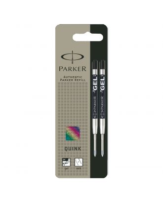 Parker Kugelschreiber Gel-Mine Medium Schwarz (2 Stück)