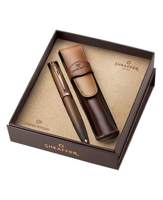 Sheaffer 100 Coffee Edition Tintenroller Geschenkset mit Lederetui
