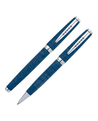 Tom Hessin Edinburgh Kollektion Firth Blue Füllfederhalter und Kugelschreiber Set
