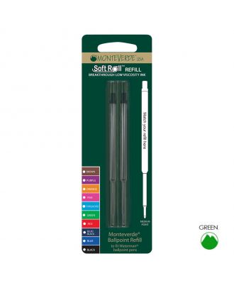 Monteverde Kugelschreiber-Mine Waterman-Type Refill Medium Grün (2 Stück)