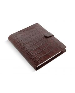 Filofax Classic A5 Krokodil Kastanienbraun