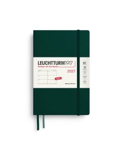 Leuchtturm1917 Kalender 2027 Wochenplaner, Softcover, B6+, Forest Green