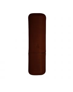 Recife Riviera Leder Schreibgeräte-Etui Chocolat für 2 Stifte