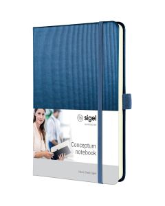 Sigel Conceptum Pure Notizbuch A5 fester Einband Metallic Blau liniert