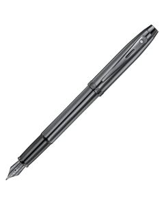 Sheaffer 100 Ionic Gunmetal Grey mit glänzenden PVD-Zierteilen – Füllfederhalter