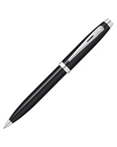 Sheaffer 100 Glänzendes Schwarz mit Chromverzierung Kugelschreiber