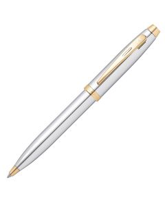 Sheaffer 100 Chrom mit goldenen Verzierungen Kugelschreiber
