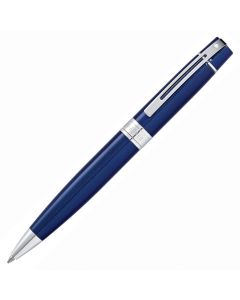 Sheaffer 300 Glänzender blauer „ Kugelschreiber “ mit Chromverzierung