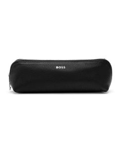 Hugo Boss Großes Schreibgeräte-Etui Klassisch Genarbtes Schwarz