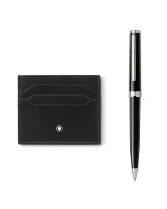 Montblanc Pix- Kugelschreiber -Schwarz mit Kreditkartenetui-Set